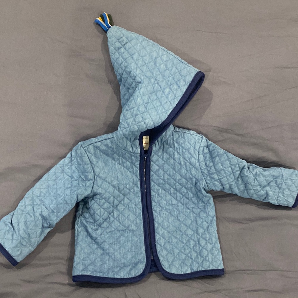 Hanna Andersson light blue jacket 12-18 months